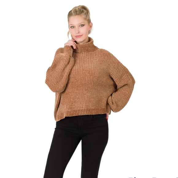 Chenille Cozy Turtle Neck Sweater - Picture 3 of 6